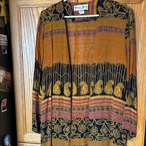 Milano Moda Multicolor Patterned Kimono Vintage